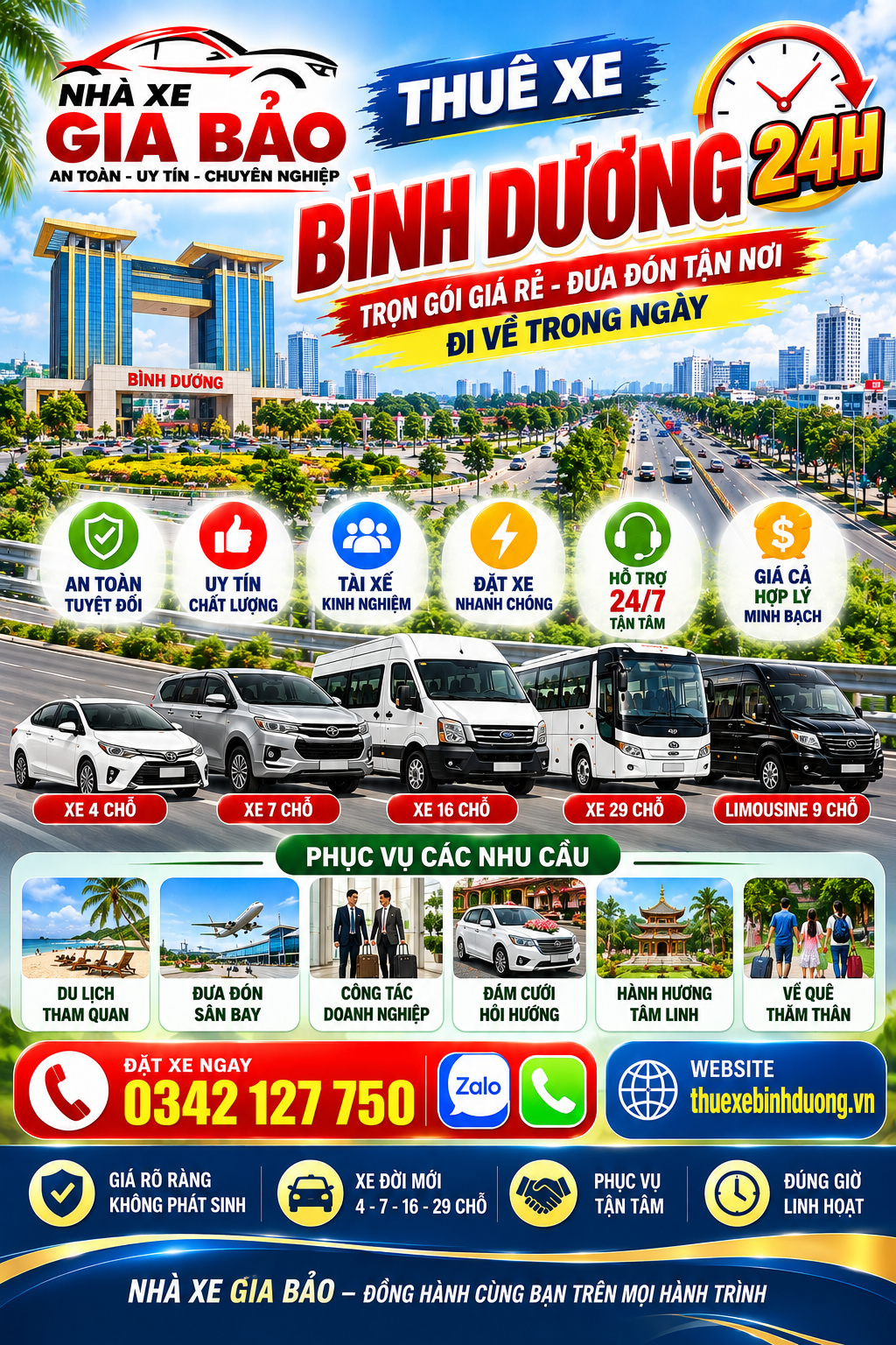 thuê xe thủ dầu một đi cần thơ