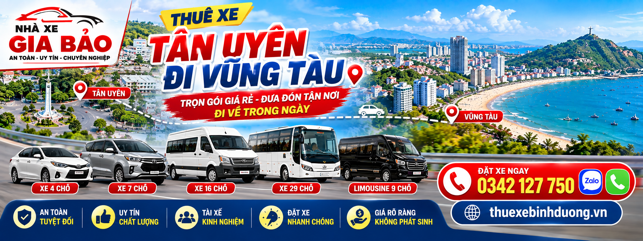 thuê xe tân uyên đi vũng tàu