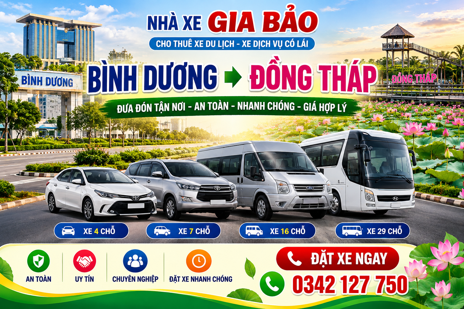 thue xe binh duong di dong thap
