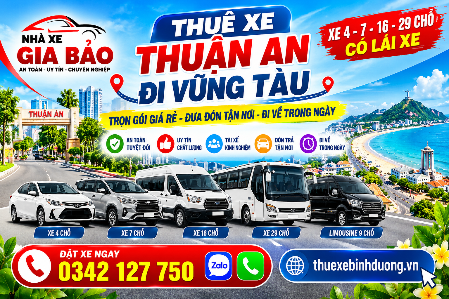 thuê xe 4 thuận an đi vũng tàu